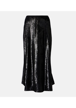 Polo Ralph Lauren Lame satin midi skirt
