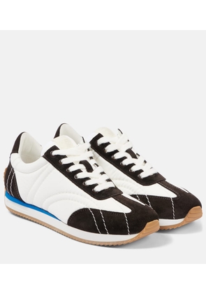 Toteme Suede-trimmed sneakers