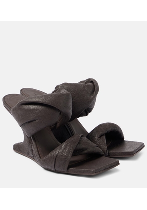 Rick Owens Twisted Cantilever 80 leather mules