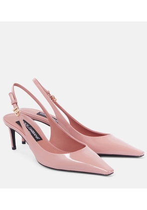 Dolce&Gabbana Mun DG leather slingback pumps