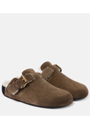 Isabel Marant Mirvin shearling-lined suede clogs
