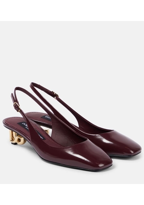 Dolce&Gabbana DG 40 patent leather slingback pumps