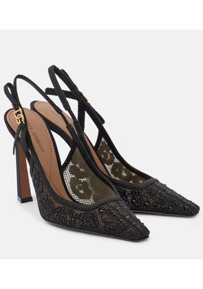 Dolce&Gabbana DG embellished slingback pumps
