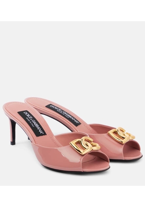 Dolce&Gabbana Keira DG 60 patent leather mules