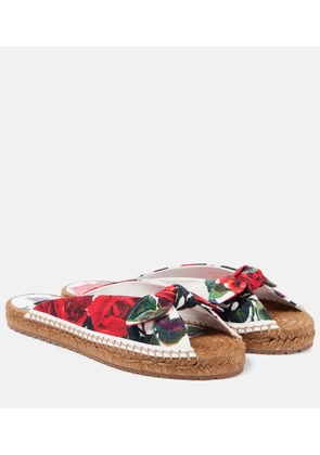 Dolce&Gabbana Floral espadrille slides