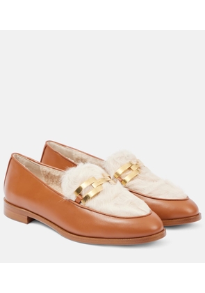 Aquazzura Brandi shearling loafers