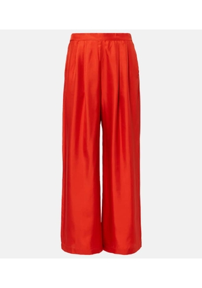 Asceno Isola silk twill wide-leg pants