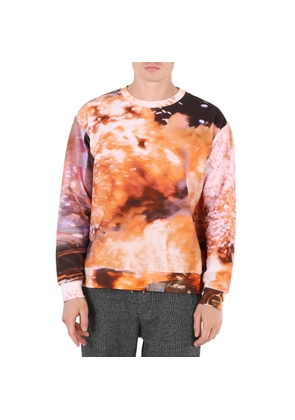 424 Mens Explosion Print Long-sleeve Cotton Jumper