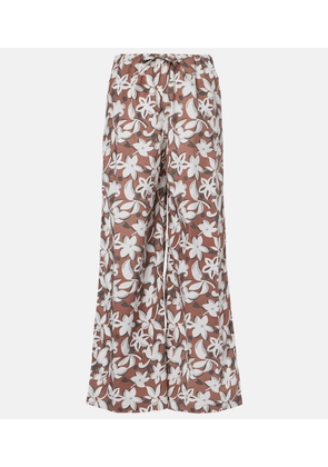 Faithfull Freja floral cotton wide-leg pants