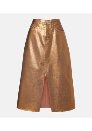 Veronica Beard Victoria denim midi skirt