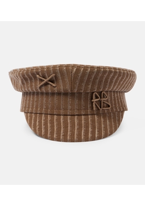 Ruslan Baginskiy Logo striped newsboy cap