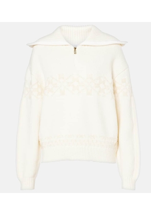 Bogner Elana jacquard wool-blend half-zip sweater