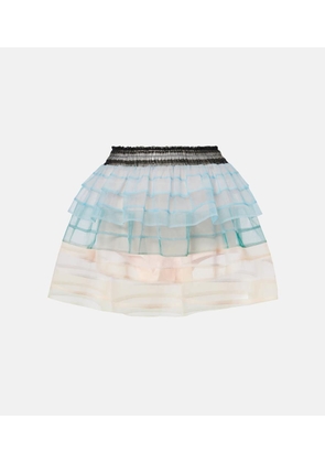 Susan Fang Striped tulle miniskirt