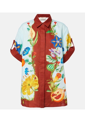 Alemais Dahlia floral linen shirt
