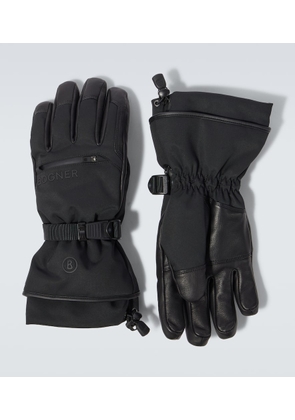 Bogner Adriano leather-trimmed ski gloves