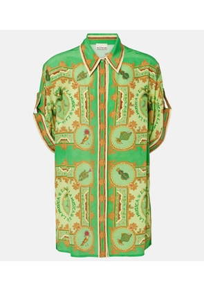 Alemais La Musica printed silk shirt