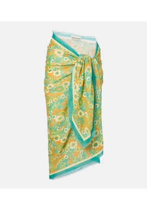Alemais Jeff printed cotton beach cover-up