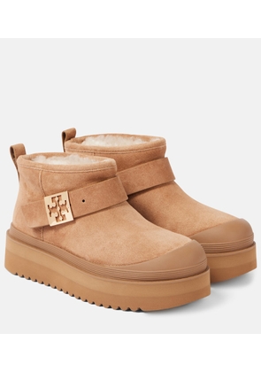 Tory Burch Mellow shearling-lined suede platform ankle boots