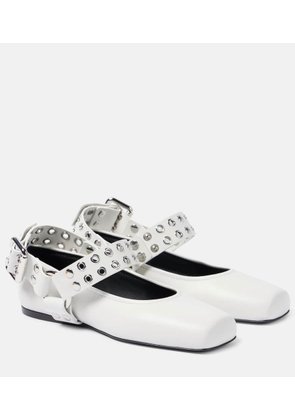 Alaia Embellished leather ballet flats