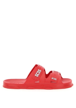 GCDS Red Logo Rubber Slides