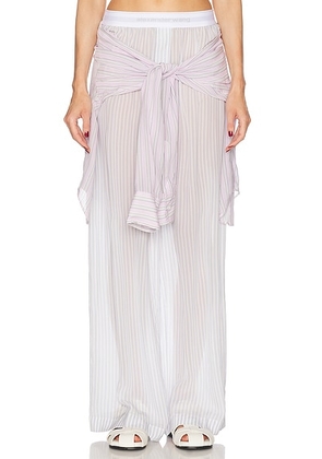 Alexander Wang Boxer Pant With Prestyled Shirt in Blue Multi - White,Baby Blue,Pink. Size S (also in ).