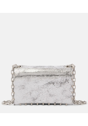 Christian Louboutin Spiked metallic leather crossbody bag