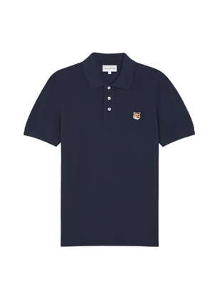 Maison Kitsune Fox Head Patch Polo Shirt