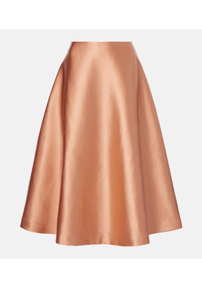 Carolina Herrera Satin midi skirt