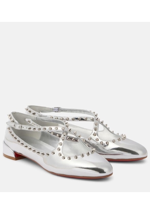 Christian Louboutin Pilouta Jane Spikes leather ballet flats