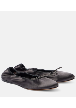 The Row Awar satin ballet flats