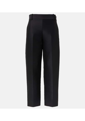 Khaite Cam wool and silk faille straight pants