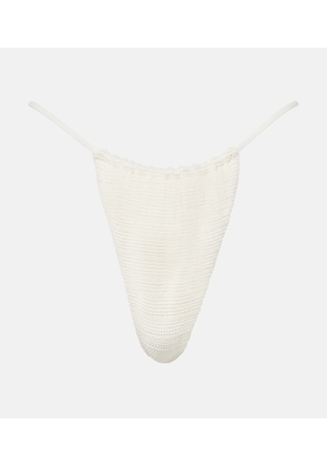 Faithfull Brita cotton-blend crochet bikini bottoms