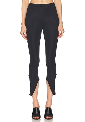 Courreges Reversed Tech Jersey Capri in Black - Black. Size S (also in XS).