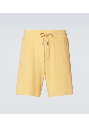 Frescobol Carioca Faustino cotton and linen-blend terry shorts