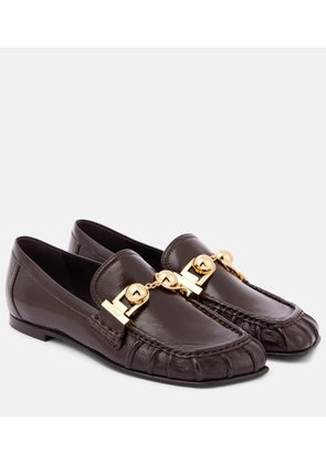 Chloe Miles embellished leather loafers