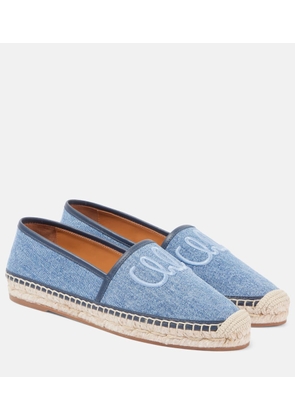 Chloe Isla embroidered denim espadrilles