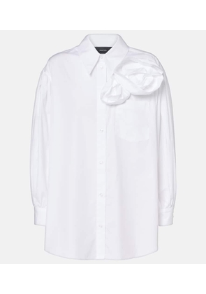 Simone Rocha Floral-applique cotton shirt