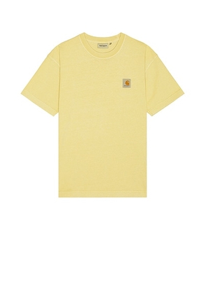 Carhartt WIP Nelson T-Shirt in Garment Dyed Air Yellow - Yellow. Size M (also in ).