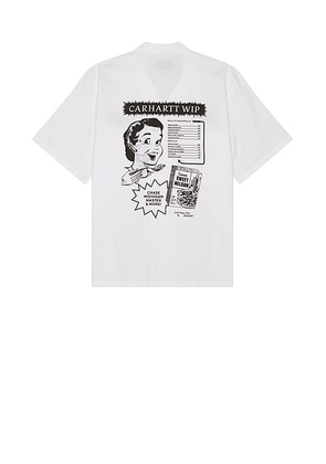 Carhartt WIP Deli Shirt in White & Black - White. Size M (also in ).