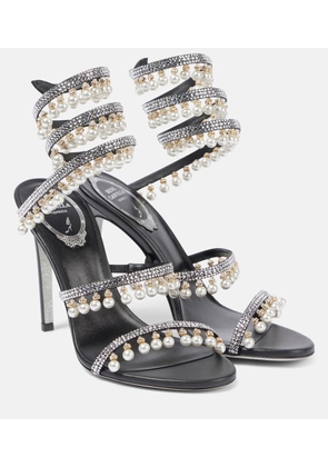 Rene Caovilla 105 embellished satin sandals