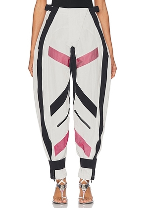 THE ATTICO Long Pant in Multicolor - White,Black. Size 36 (also in ).