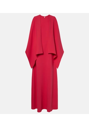 Oscar de la Renta Caped silk-blend gown