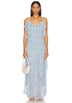 BODE Meridian Gown in Blue & Cream - Baby Blue. Size 0 (also in 2, 4, 6).