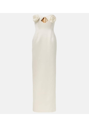 Magda Butrym Floral-applique satin corset gown