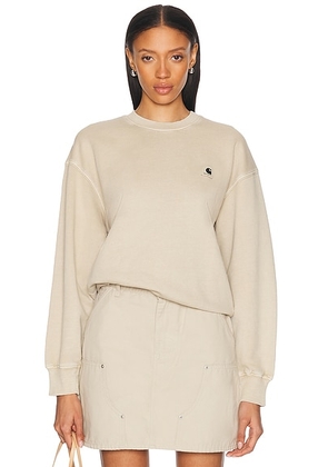 Carhartt WIP Nelson Sweatshirt in Fleur De Sel - Neutral. Size L (also in XS).