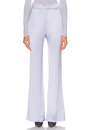 Alexandre Vauthier Satin Tailoring Pant in Iris - Lavender. Size 34 (also in 36, 38, 40, 42, 44).