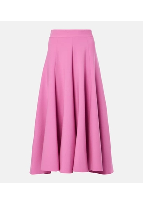 Oscar de la Renta High-rise wool-blend midi skirt