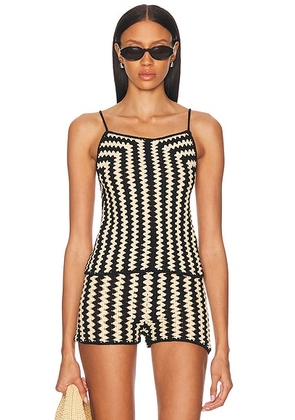 By Malene Birger Doria Top in Crochet Black & White - Black,Cream. Size L (also in S, XS).