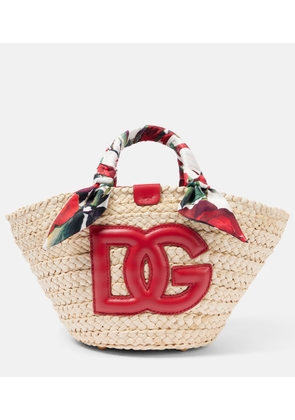 Dolce&Gabbana Kendra Small straw basket bag