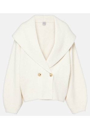 Toteme Ribbed-knit wool-blend cardigan